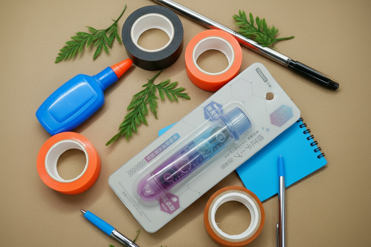 2 en 1 Transparente - Pegamento y Corrector en Cinta